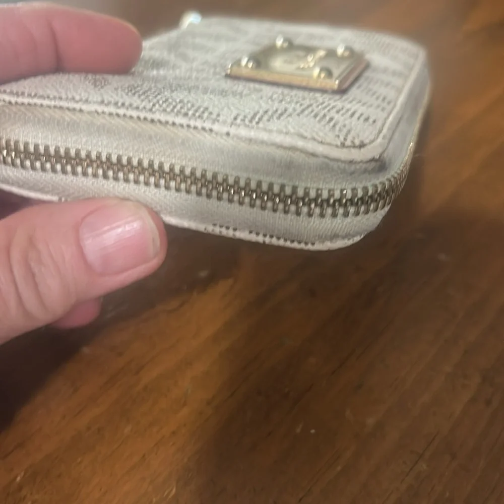 Michael Kors Beige Brown Logo Wristlet Wallet Organizer